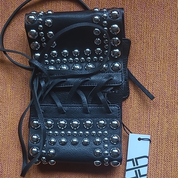 Black Corset Metal Stud Embellished Belt - Picture 5 of 6